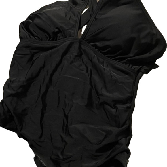 TEMPT Me black plunge one piece swimsuit XS NWT - Picture 3 of 7